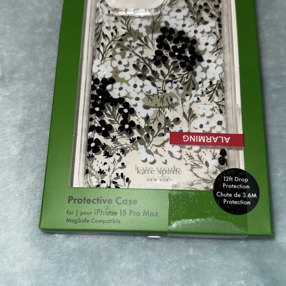 kate spade Black and White Floral iPhone 15 Pro Max Case
